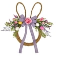 thumbnail image 2 of ERTZAE Easter Bunny Wreath with Flowers and Decorative Eggs,Plastic Vine Circle Hanging Ornament for Easter,Bunny Silhouette Wreath,Artificial Flower Egg Accents,Weather-Resistant for Indoor/Outdoor, 2 of 6