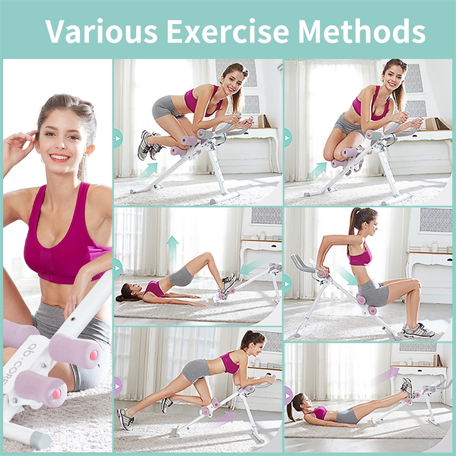 leikefitness Height Adjustable Ab Trainer Abdominal Whole