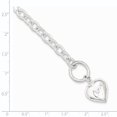 thumbnail image 2 of 925 Sterling Silver Puffed Heart Charm Bracelet, 2 of 2