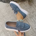 thumbnail image 6 of longantii Orthopedic Shoes for Women Arch Support Non Slip Slip on Nurse Shoes Wide Knitted Mesh Stretch Server Shoes Comfortable 2026 New Foam Shoes Blue, 6 of 6