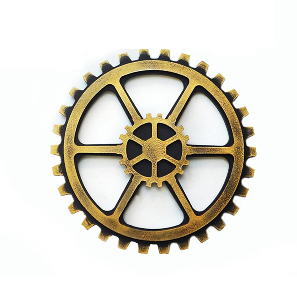 Industrial Wooden Home Steampunk Style Gear Wheel Art Craft Plaque Wall Decor Industrial Wooden