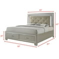 thumbnail image 3 of Picket House Furnishings Glamour 5 Piece Queen Storage Bedroom Set, 3 of 7