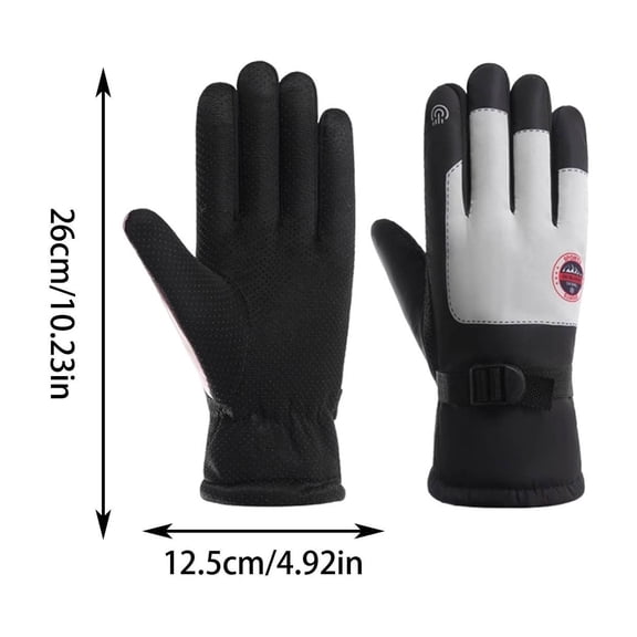 Waterproof Ski Gloves for Men & Women - 3M Thinsulate Insulated Winter Gloves - Touchscreen Compatible Gloves for Skiing, Snowboarding & Outdoor Activities