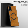 thumbnail image 4 of Allyetch Magnetic Back Case Cover for Samsung Galaxy S20 Plus, Slim Fit Back Cover PU Leather TPU Bumper Anti-Scratch Compatible with Car Mount Shockproof Phone Case for Galaxy S20 Plus, Brown, 4 of 10