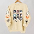 thumbnail image 6 of Jsaierl Halloween Sweatshirts for Women Cute Ghost Print Pullovers Trendy Classic Round Neck Long Sleeve Sweater Tops Halloween Costumes, Sizes S-2XL, 6 of 9
