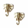 thumbnail image 1 of Punch-free Animal Key Coat Hooks 2 Pieces Golden Elephant), 1 of 5
