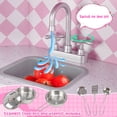 thumbnail image 4 of COCLUB Kitchen Play Set, Large Wooden Corner Pretend Kitchen w/Light and Sound, for Big Kid Ages 3+, 4 of 10