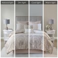 thumbnail image 2 of 8 Pieces Comforter Set, Oversized Quilt Set for All Seasons, 1 Comforter, 2 Shams, 1 Bedskirt, 2 Decorative Pillows, 2 Euro Shams, Blush, 2 of 8