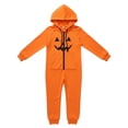 thumbnail image 2 of jiaxiM Front Zip Onesie, Long Sleeve Jumpsuit, Halloween Casual Sleepwear, Classic Pumpkin Face Printed One Piece, Loose Fit Indoor Loungewear, 2 of 4
