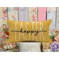 thumbnail image 3 of Yellow Happy Easter Spring Decorations Pillow Cover, 12 x 20 Inch Easter Saying Farmhouse Cushion Case for Sofa Couch(Yellow,12''''x20''''), 3 of 6