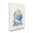 thumbnail image 2 of Stupell Industries Colorful Abstract Rhino Family Animal Watercolor Painting Canvas Wall Art by Marc Allante, 2 of 5