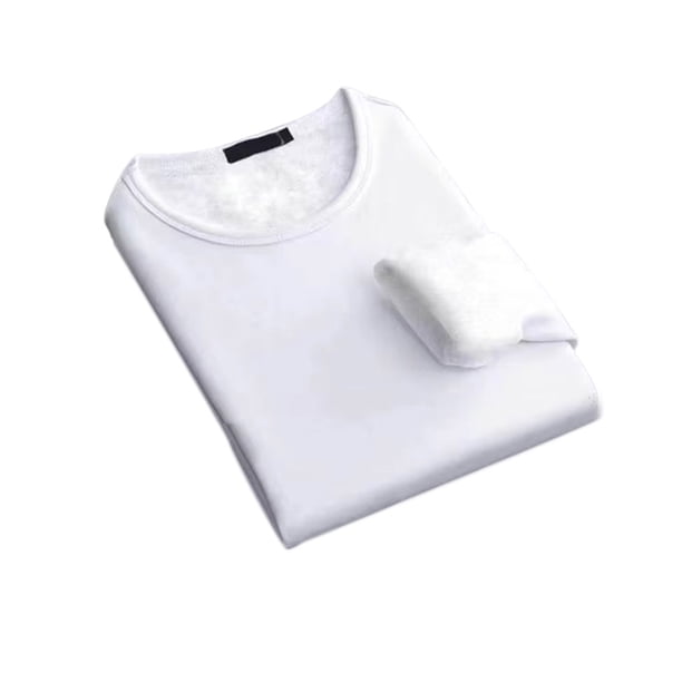 Minnieouse Ropa interior térmica para hombre, chaleco de terciopelo grueso para otoño e invierno, capa básica para el hogar y la oficina, Tops cálidos, conjuntos de ropa Camisa blanca Minnieouse AP013593-12