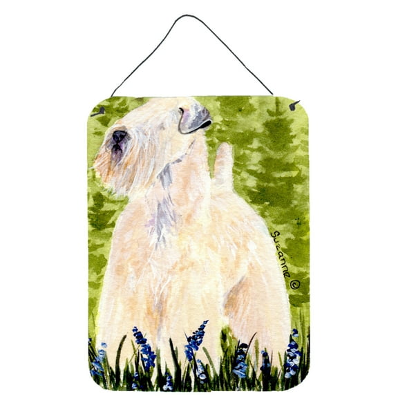 Wheaten Terrier Soft Coated Aluminium Metal Wall or Door Hanging Prints