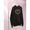 thumbnail image 3 of Amour Daisy Heart Hoodie Women -Image by Shutterstock, Female Medium, 3 of 4