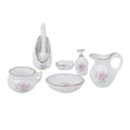 thumbnail image 2 of 8 piezas 1:12 miniatura DIY casa de muñecas muebles componentes accesorios baño rosa porcelana rosa, 2 of 14