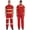 Red Short Sleeve, variant on YiZYiF Mens Firefighter Costume Adults Fireman Cosplay Reflective Strips Jacket with Pants 4Pcs Sets Red Short Sleeve 180