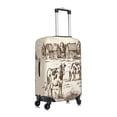 thumbnail image 3 of Qekee Cows On The Farm Elastic Luggage Cover, Double-sided Print, Invisible Zipper, for Travel, Business, Daily - Small, 3 of 9
