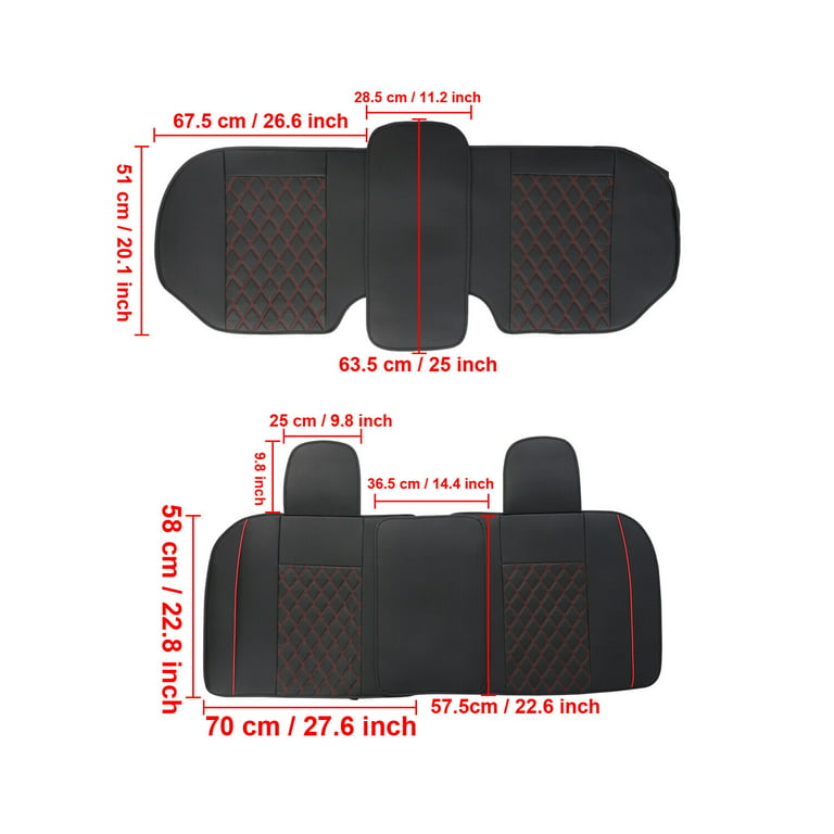 Full Set Leather Car Seat Cover 5 Pieces for 07-22 Silverado and