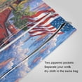 thumbnail image 3 of 2 Pack Wet Dry Bags,Farmland Oil Painting Pattern Waterproof Reusable Dual Zipper Bags for Swimwear, Gym Clothes, Toiletries, Baby Diapers, 3 of 8