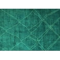 thumbnail image 1 of Ahgly Company Indoor Rectangle Abstract Turquoise Blue Modern Area Rugs, 4' x 6', 1 of 4