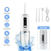 Haokaini Professional Cordless Water Flosser for Oral Hygiene Care, 3-Mode IPX7 Waterproof Dental Oral Irrigator W/ 230ML Water Reservoir Portable Design for Travel & Home