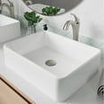 thumbnail image 2 of KRAUS Elavo 19-inch Modern Rectangular White Porcelain Ceramic Bathroom Vessel Sink and Spot Free Arlo Faucet Combo Set with Pop-Up Drain, Stainless Brushed Nickel Finish, 2 of 7