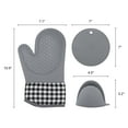 thumbnail image 7 of Unique Bargains Pot Holders Heat Resistant Kitchen Gloves Gray 10.9x7.1inch, 7 of 7