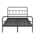 thumbnail image 3 of PORKISS Queen Size Bed Frame, Heavy Duty Metal Platform Bed with Headboard and Footboard, Full Bed Frame No Box Spring Needed, Black, 3 of 8