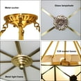thumbnail image 5 of Miumaeov Vintage Ceiling Light Flush Mount Chandelier Stained Glass Pendant Lamp Fixture 110-220V, 5 of 17