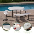 thumbnail image 4 of Lifetime Plastic Round Picnic Table, Almond 260205, 4 of 11