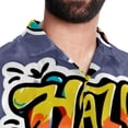 thumbnail image 5 of Halloween Font Men's Short Sleeve Casual Printed Button Down Beach Shirts, 5 of 6