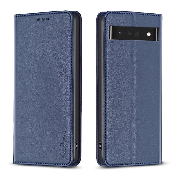 Decase Cover For Google Pixel 8, Shockproof PU Leather Book Folding Flip Folio Case with Card Holders Kickstand Magnetic Closure TPU Inner Shell Protective Cover for Women Men, blue