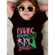 thumbnail image 1 of Girls' Short-Sleeve T-Shirt - Breathable & Sweat-Resistant, Soft Cotton Fabric, Cartoon Print with "Making Waves 1st Grade" Design, Perfect for outdoor Play, Casual Summer Top, 1 of 6