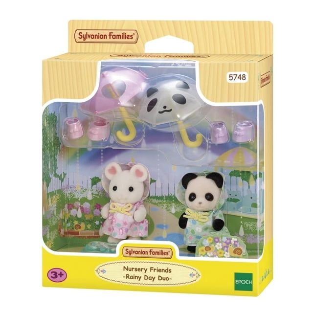 Figura Mini Sylvanian Families Amigos de la Guardería día de lluvia Coleccionable
