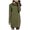 Army Green, variant on Women's Solid Elegant Stretchy Long Sleeve Turtleneck Sweatshirt Short Dress, Fall and Winter Casual Wear with Comfortable Fit, Versatile for Daily Use,Army Green,3XL