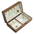 thumbnail image 4 of Vintage Solid Wood Jewelry Box High-End Jewelry Ring Storage Box Display Box Walnut-White, 4 of 9