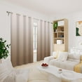thumbnail image 2 of Brown Ombre Blackout Curtains, Gradient Color Thermal Insulated Window Curtain For Living Room, Polyester Grommet Top Window Drapes For Bedroom 53"W x 84"L (Pack of 2), 2 of 6