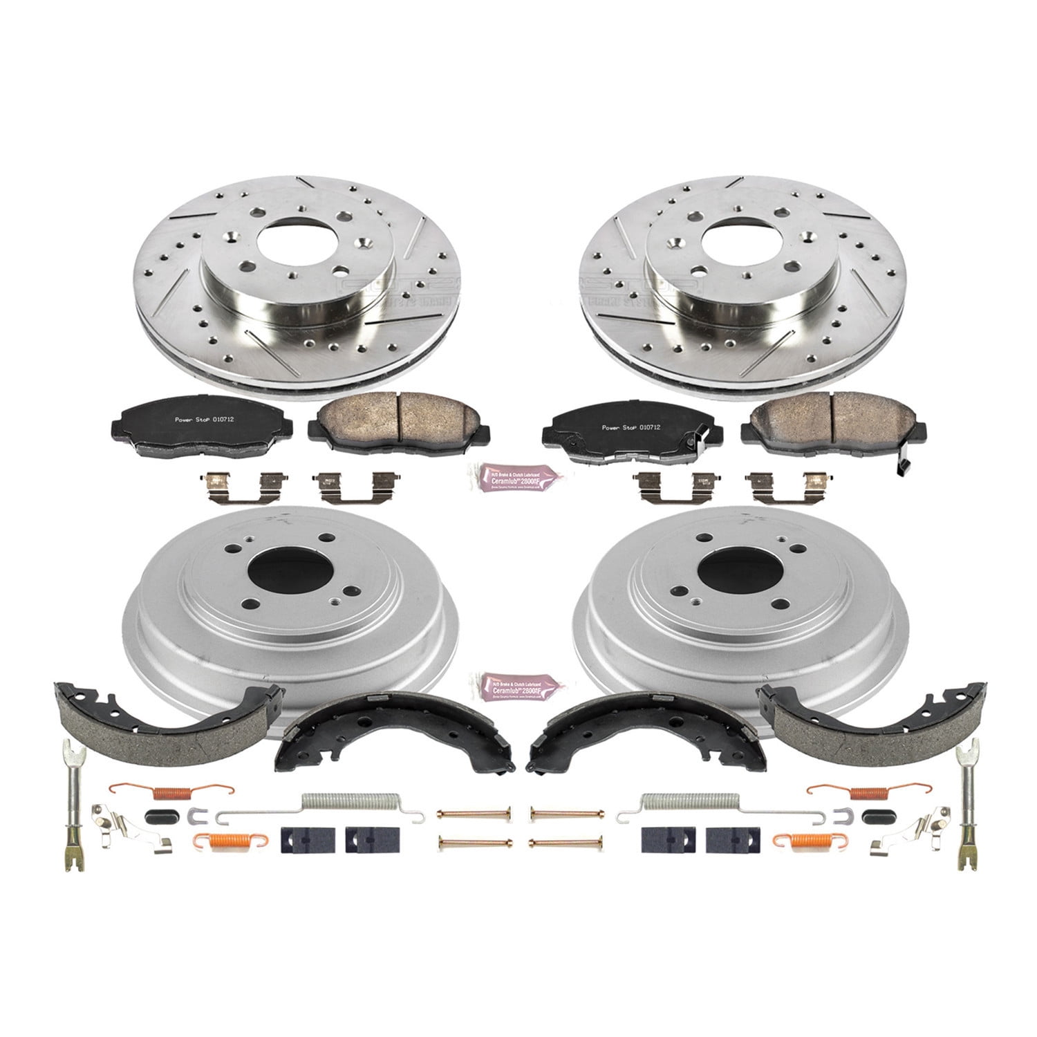 Power Stop Front and Rear Z23 Evolution Brake Drum Kit K15247DK