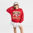 thumbnail image 4 of Women's Gameday Couture Red Kansas City Chiefs Main Character Oversized Premium Drop Shoulder Sweatshirt, 4 of 5