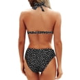 thumbnail image 3 of YIFUNIN Women's Fashion Two Piece Bikini Set with Padded Wireless Bra Swimsuit for Women Beach Pool Swimming Cruise,Black L, 3 of 3
