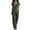 Army Green, variant on Women's Two Piece Casual Sets Summer Outfits V-Neck Wrap Tie Waist Short Sleeve Tops Linen Blend Wide Leg Pants S-3XL