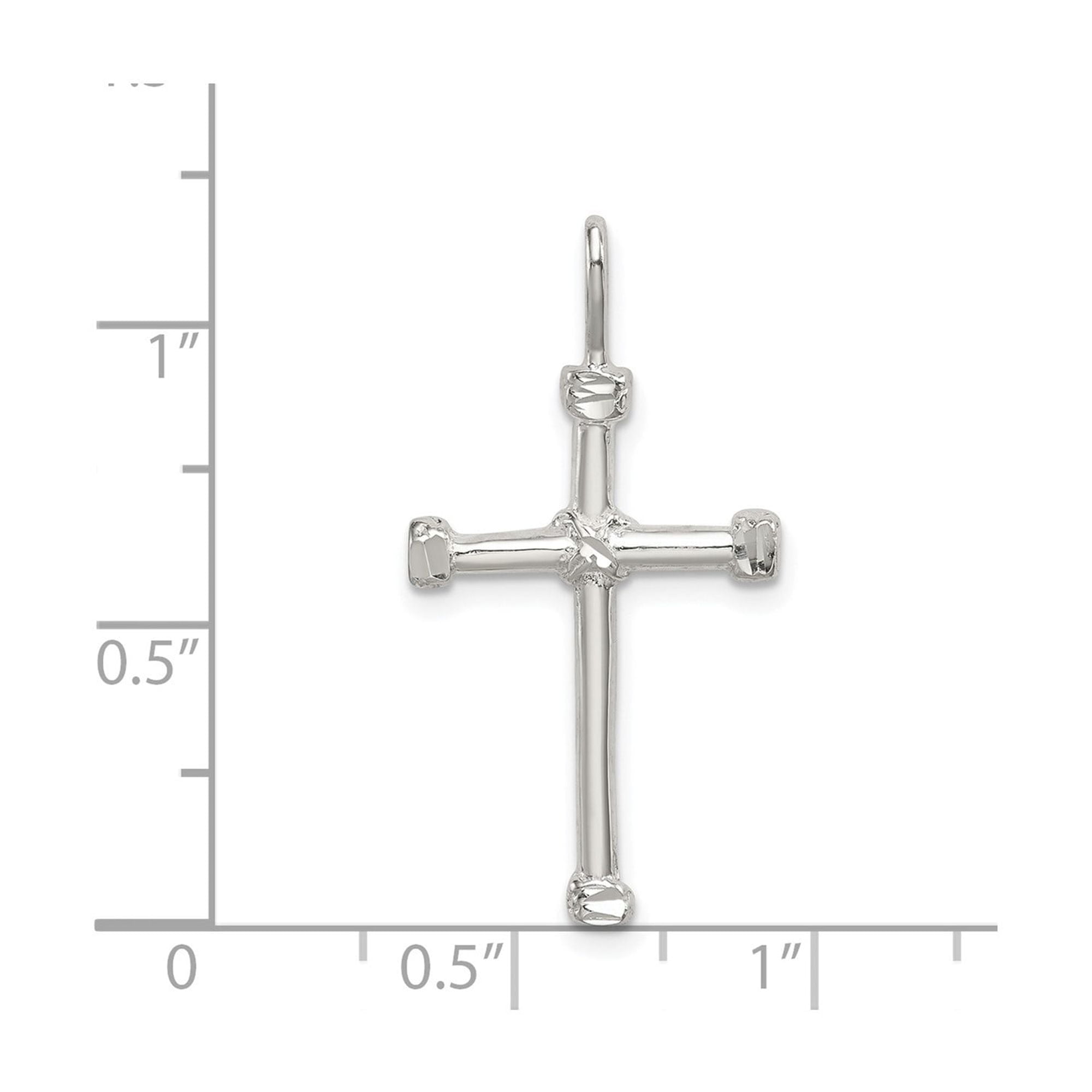 Sterling Silver Cross Pendant Necklace for Men and Women with Nail and Barbed Wire Design Religious Unisex Jewelry Christian Faith Symbol Spiritual Rugged Style Handcrafted Charm