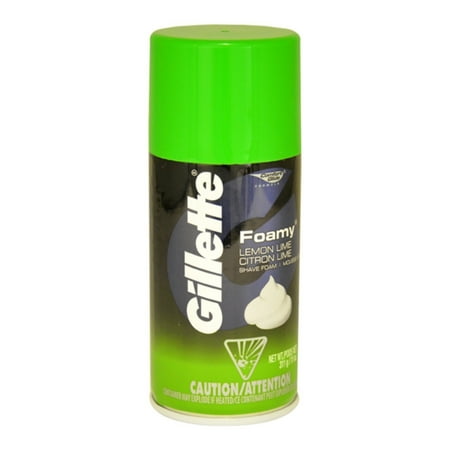 Gillette Foamy Lemon Lime Shave Foam 11 oz. Aerosol Can