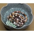 thumbnail image 4 of Natural African Zebra Jasper Gemstone 8mm Round Beads Stretch Bracelet 7 Inch, 4 of 5