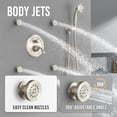 thumbnail image 3 of Antique Shower Faucet-Sets Fixtures: 9 inch Wall Rain Head with Handheld Spray and Body Jets, 3 Way Diverter Rough in Valve System included Trim Kit, Brushed Nickel, 3 of 10