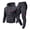 Dark Gray, variant on Paris Men's Printed Hoodie with Pocket, Long Sleeve, Elastic Waist, Pocket, Long Pants, Two Piece Sport Set Black