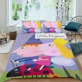 thumbnail image 2 of Ben y Holly Conjunto de sábanas temático, trío de piezas, cómodo y amigable con la piel, diseño único, regalo de decoración para el hogar para familiares, amigos y fans, 90 cm * 190 cm, 2 of 6