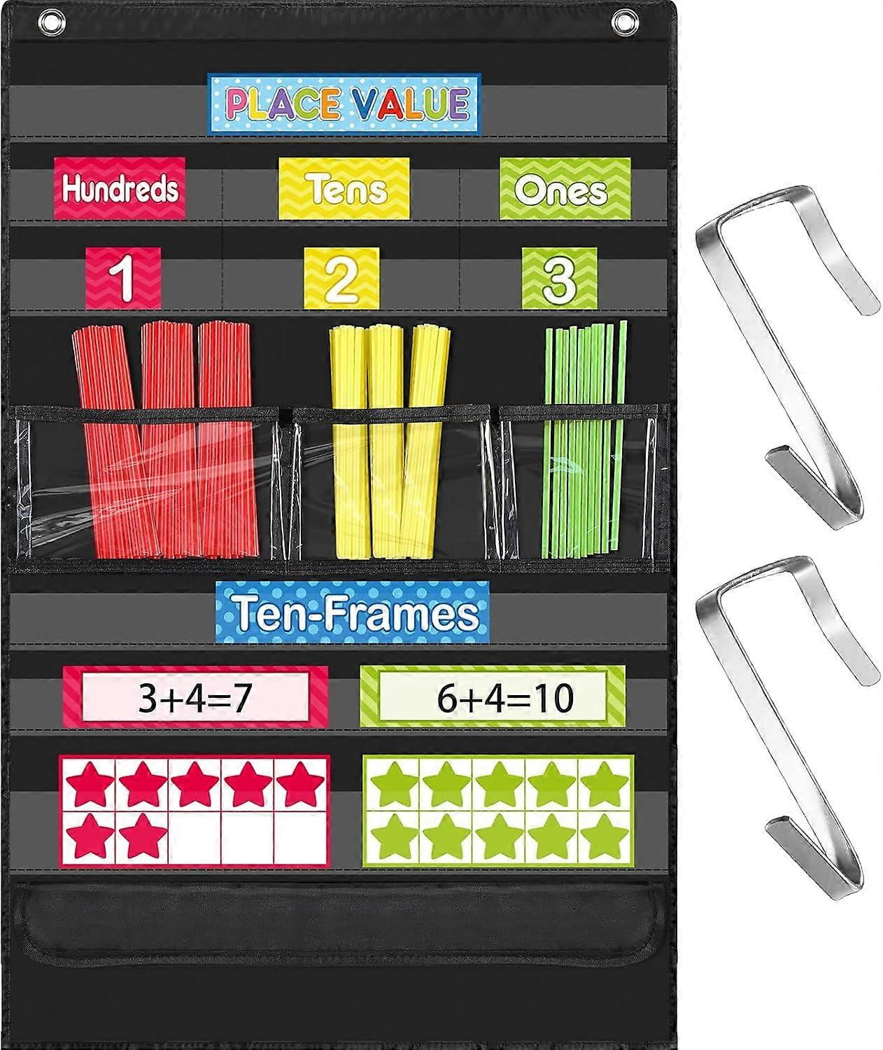 Simply Magic 131 Bloques Base De Diez Bloques Para Matemáticas: Bloques De Valor Posicional, Base 10 Manipulativos Matemáticos K-3, Contadores De Matemáticas, Bloques De Números, Cubos De Matemáticas