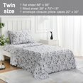 thumbnail image 2 of Floral Printed Sheet Set King Soft Microfiber Botanical Bed Sheets Extra Deep Pocket Pieces, 2 of 6