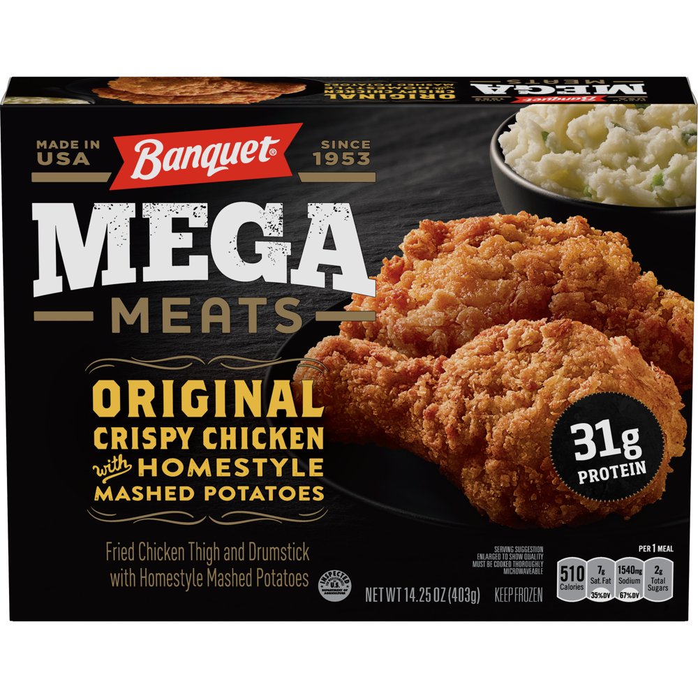 Banquet Mega Meats Original Crispy Chicken Thigh with Homestyle Mashed